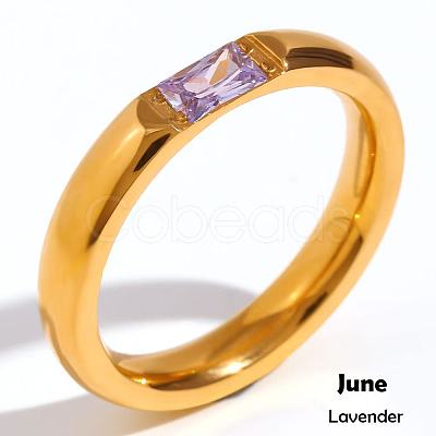 304 Stainless Steel Pave Cubic Zirconia Finger Rings FS-WG61B2A-16-1