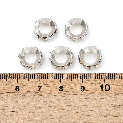Brass Rhinestone Spacer Beads RB-A020-10mm-28S-1