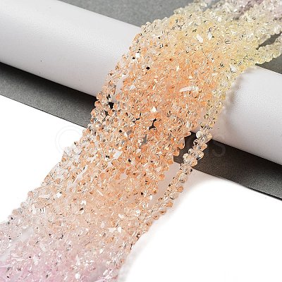 Transparent Glass Bead Strands GLAA-H023-03H-1