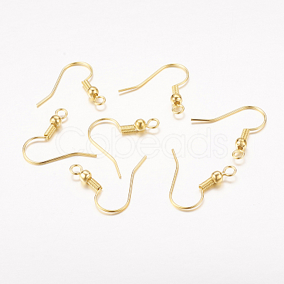 Brass Earring Hooks X-KK-S075-G-1
