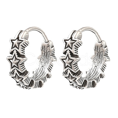 316 Surgical Stainless Steel Hoop Earrings EJEW-D096-05D-AS-1