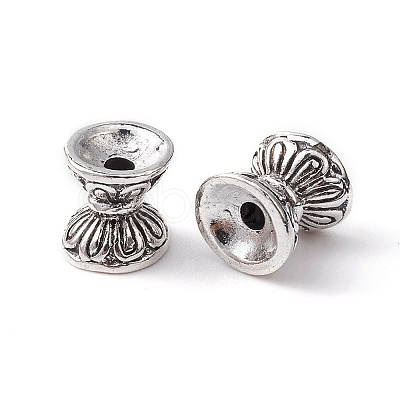 Tibetan Style Alloy Bead Cones TIBEB-YW0001-08-1