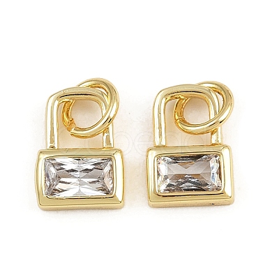 Brass Micro Pave Cubic Zirconia Pendants KK-A269-44G-1