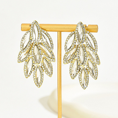 Real 18K Gold Plated 201 Stainless Steel Stud Earrings CS0500-2-1