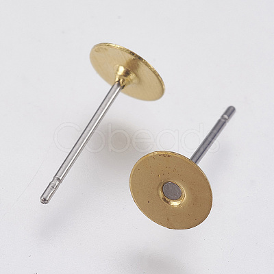 Stud Earring Settings KK-C2896-C-2-1
