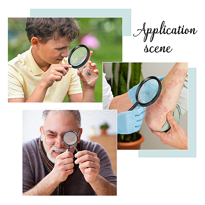1Pc Aluminum Magnifying Glass AJEW-BC0009-13EB-1
