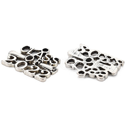 Rack Plating Tibetan Style Alloy Pendants TIBEP-S319-141-RS-1