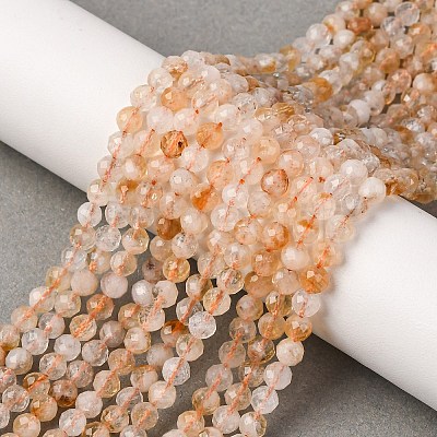 Natural Citrine(Heated) Beads Strands G-G155-B03-02-1