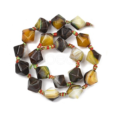 Natural Banded Agate/Striped Beads Strands G-A306-C02-01-1