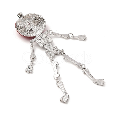 Halloween Skull with Pumpkin Enamel Pins LS-JEWB-B027-02-1