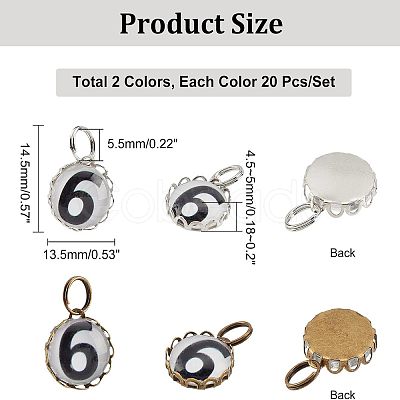 2Set Glass Charms GLAA-NB0001-43-1
