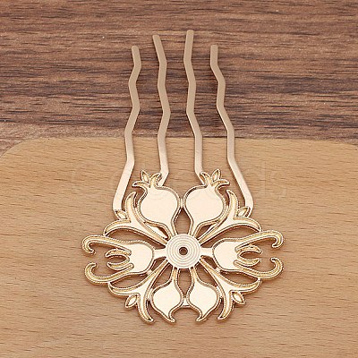 Alloy Hair Comb Finding PW-WGAD31C-03-1