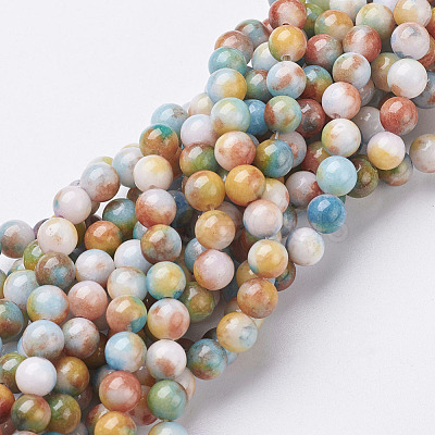 Jade Beads Strands X-G-D264-6mm-XH14-1