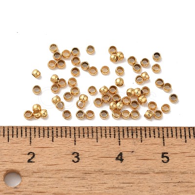 Rack Plating Brass Beads KK-G504-01G-1