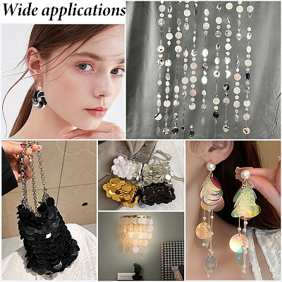 500Pcs Plastic Paillette/Sequins Pendants AJEW-GF0008-81C-1
