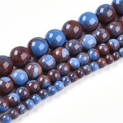 Baking Paint Glass Beads Strands DGLA-N003-6mm-C10-1