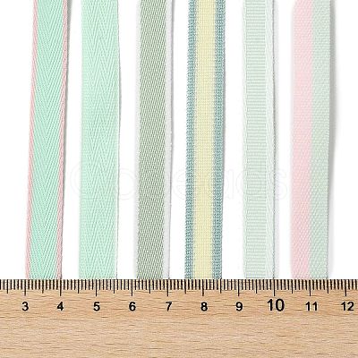 18 Yards 6 Styles Polyester Ribbon SRIB-Q022-F06-1