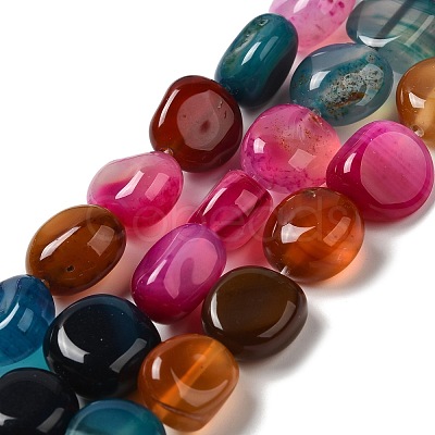 Natural Agate Beads Strands G-H295-D01-07-1
