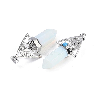 Opalite Faceted Pointed Bullet Big Pendants G-H076-02P-08-1