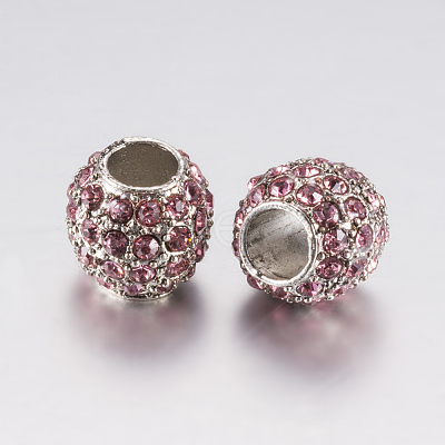 Alloy Rhinestone European Beads PALLOY-F200-03H-1