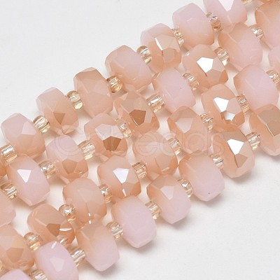 Electroplate Glass Beads Strands EGLA-Q083-8mm-C-1