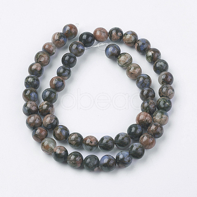 Natural Glaucophane Beads Strands G-F560-8mm-C01-1