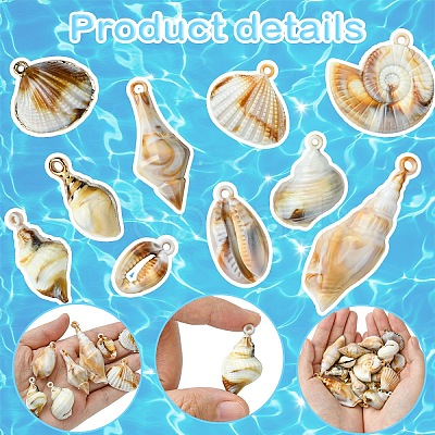20Pcs 10 Styles Acrylic Pendants FIND-YW0005-93-1