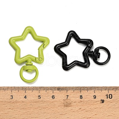 Spray Painted Alloy Swivel Snap Hook Clasps AL-CBA5501-01-1