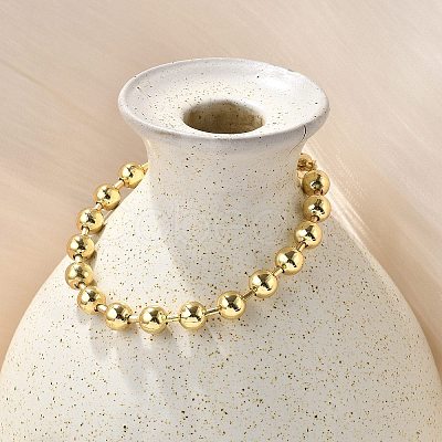 Rack Plating Brass Ball Chain Bracelets for Women BJEW-G676-01C-G-1