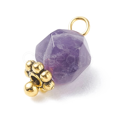 Chakra Theme Natural Tiger Eye & Rose Quartz & Amethyst & Topaz Jade & Red Agate & Amazonite & Sodalite Charms PALLOY-JF01187-1