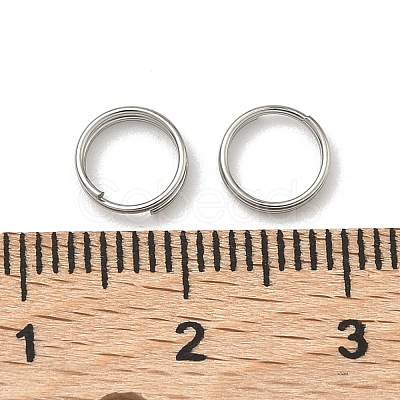 Tarnish Resistant 304 Stainless Steel Split Rings STAS-E010-7x0.6mm-2-1
