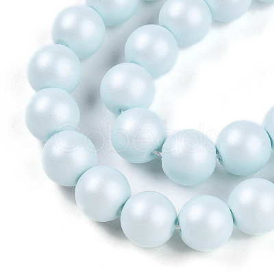 Baking Paint Pearlized Glass Pearl Bead Strands HY-N002-6mm-B01-1