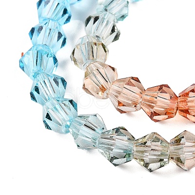 Gradient Color Baking Paint Glass Bead Strands X1-DGLA-A039-T6mm-A016-1