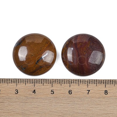 Natural Tiger Iron Cabochons G-H1596-FR-25mm-04-1
