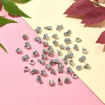 60Pcs 12 Styles Alloy Tube Bails FIND-YW0005-90-1