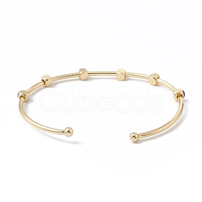 Brass Cuff Bangles BJEW-A134-02G-04-1