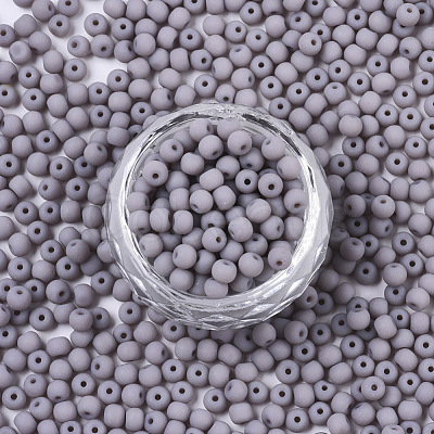 Frosted Colours Glass Beads SEED-S040-03A-06-1