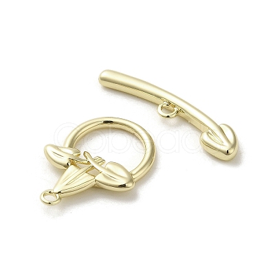 Brass Toggle Clasps KK-C048-06G-1