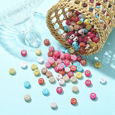 Opaque Acrylic Beads MACR-YW0002-65-1