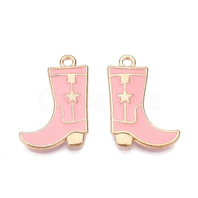 Rack Plating Alloy Enamel Pendants ENAM-G225-01G-05-1