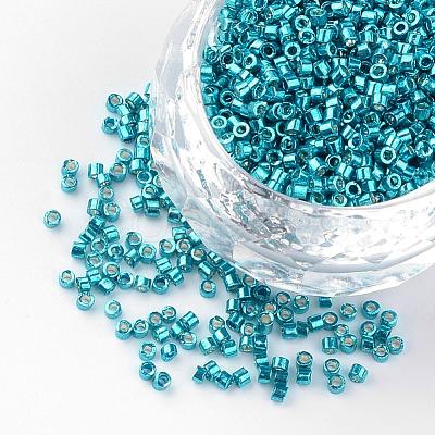 Plated Glass Bugle Beads SEED-R043-07-1