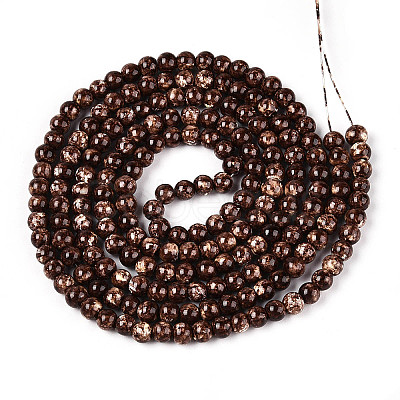 Baking Paint Glass Beads Strands DGLA-N016-4mm-05-1