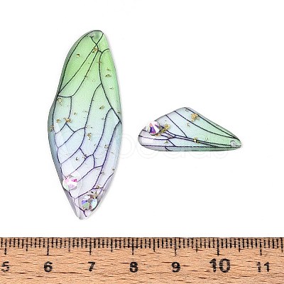 Epoxy Resin Butterfly Wing Pendants RESI-T057-89D-1