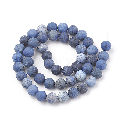Natural Dumortierite Quartz Beads Strands G-T106-060-1