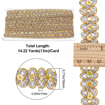 Waved Paillette Lace Trims OCOR-WH0070-13B-1