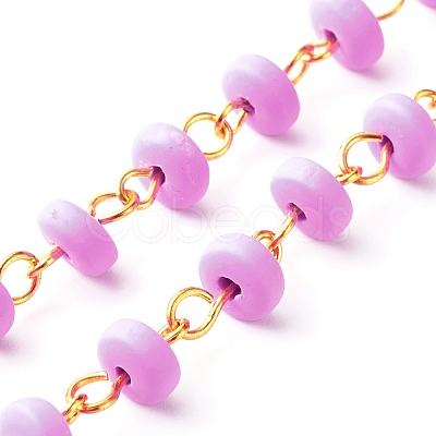 Handmade Polymer Clay Beaded Chain AJEW-JB00999-1