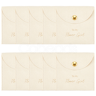 10Pcs Velvet Pouches with Snap Button ABAG-SP0001-42G-1