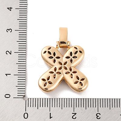 Brass Micro Pave Cubic Zirconia Pendants KK-C076-29X-G02-1