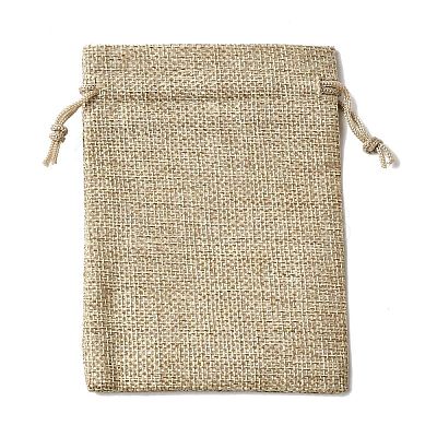 12Pcs 4 Styles Valentine's Day Printed Rectangle Burlap Cloth Packing Pouches ABAG-U006-02D-1