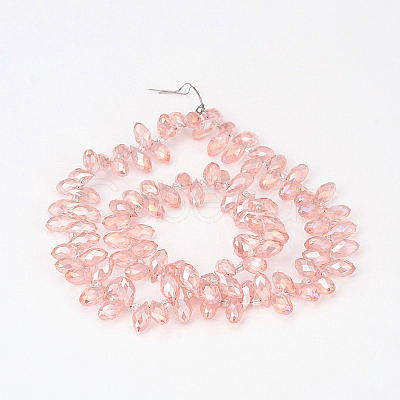 Electroplate Glass Beads Strands X-EGLA-J068-AB04-1